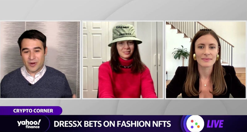 DRESSX presents AR wearable NFTs on live broadcast TV with Yahoo! Finance
