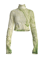 Green grass Wrinkle Top
