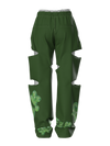 Green grass Cutout Pants