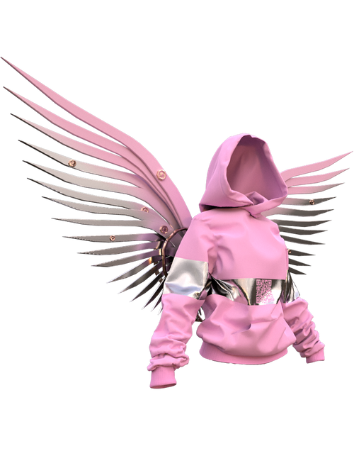 Pink-silver hoodie (woman)