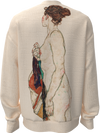 Sweatshirt - Standing Nude woman with a Patterned Robe