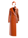 Amber buttoned asymmetric orange suit