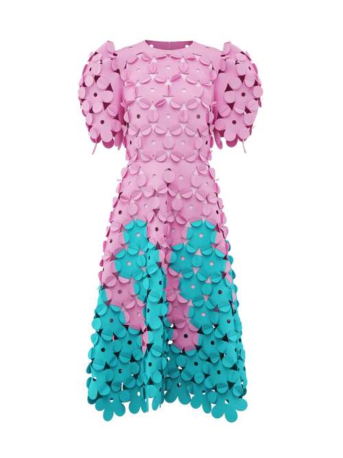 Pink & Blue dress by Paskal