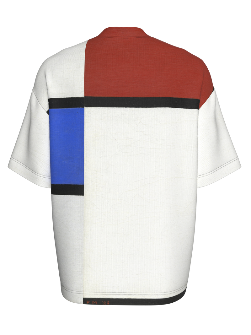 T-Shirt-Composition No. II with Red and Blue