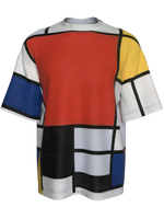 T-Shirt-Composition with Red, Yellow, Blue and Black