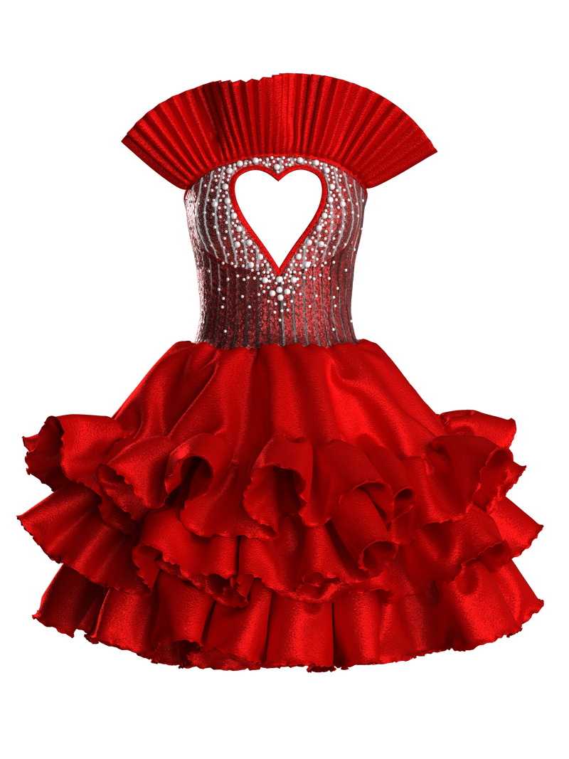 Red heart dress