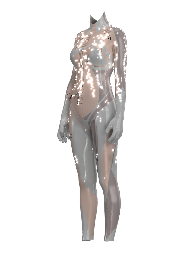 Leeloo Jumpsuit Silver (Opaque)