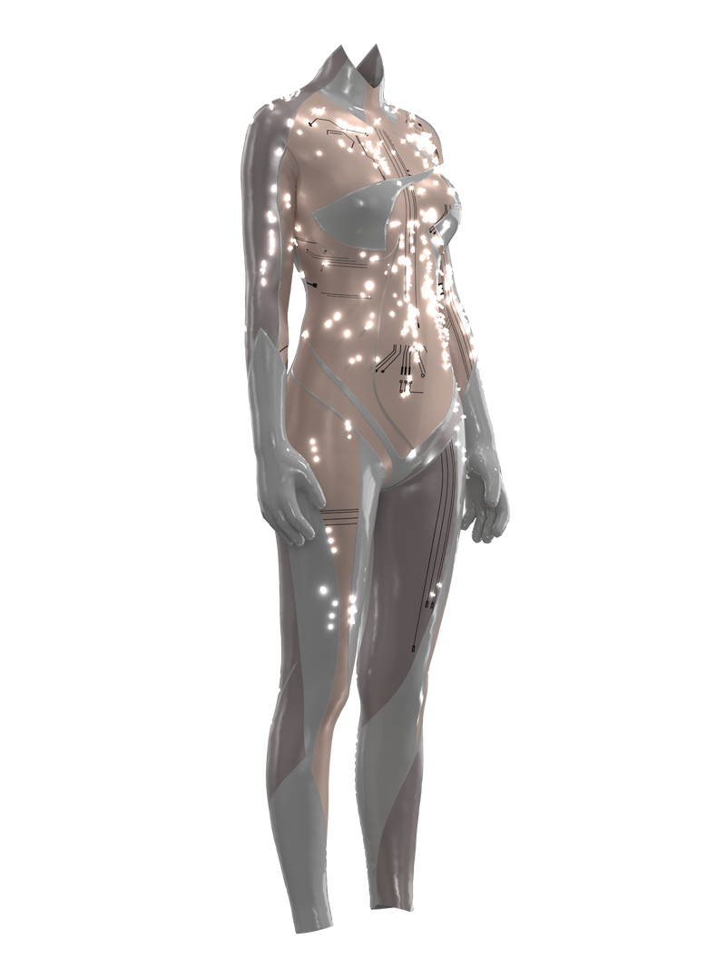 Leeloo Jumpsuit Silver (Opaque)