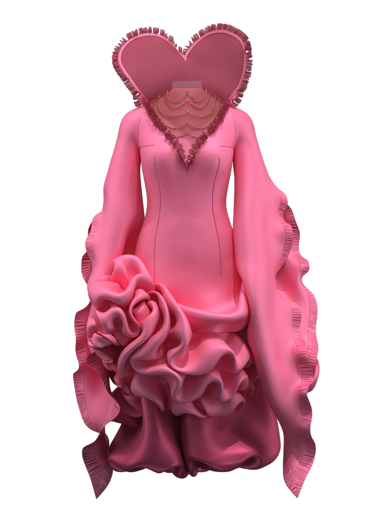 Queen of hearts dress in pink