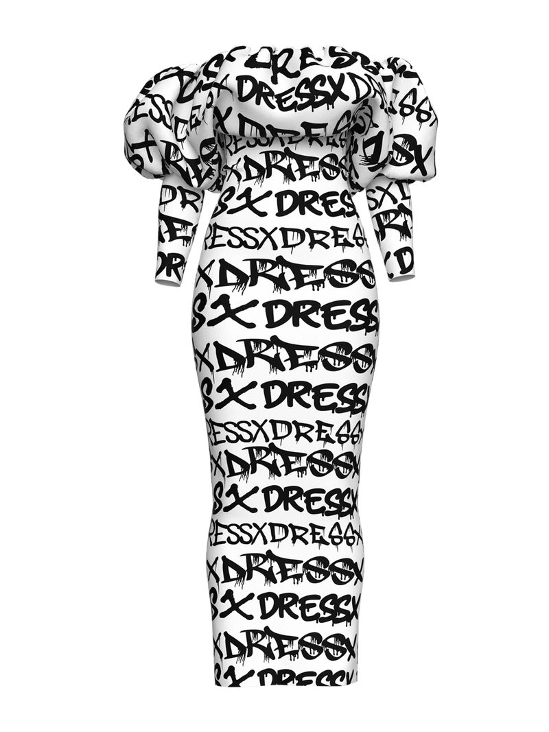 Graffiti Elegance Dress