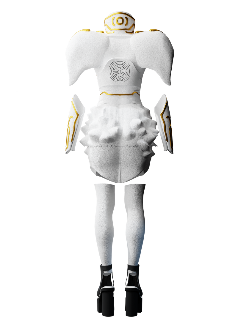 White Galaxia Futuristic Suit