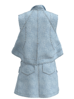MERGED skirt-shorts and broken code jacket
