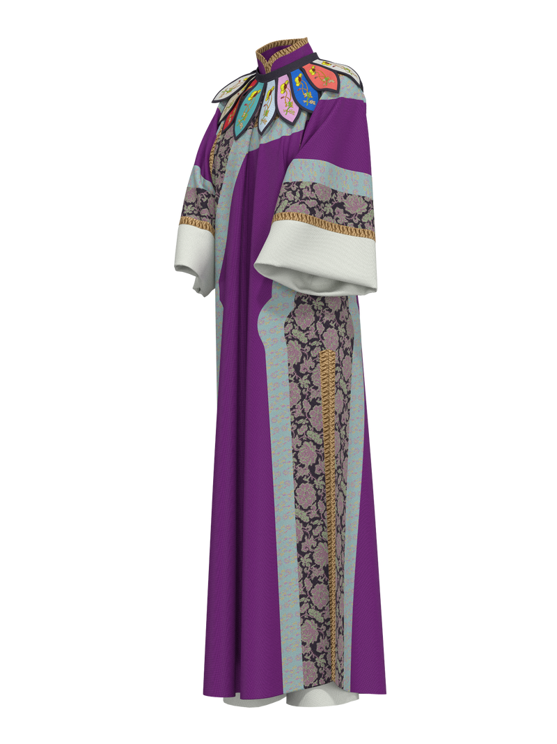 Qing Dynasty women suit with cloud collar