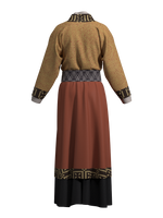 Upper garnment and underskirt for men in Shang Dynasty