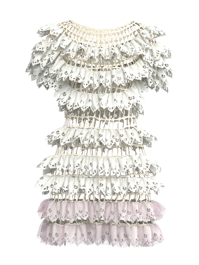 White Crocheted Dress