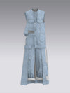 INTEGRATED jeans-maxi and disordered jacket