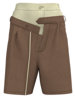 Double waist construction shorts