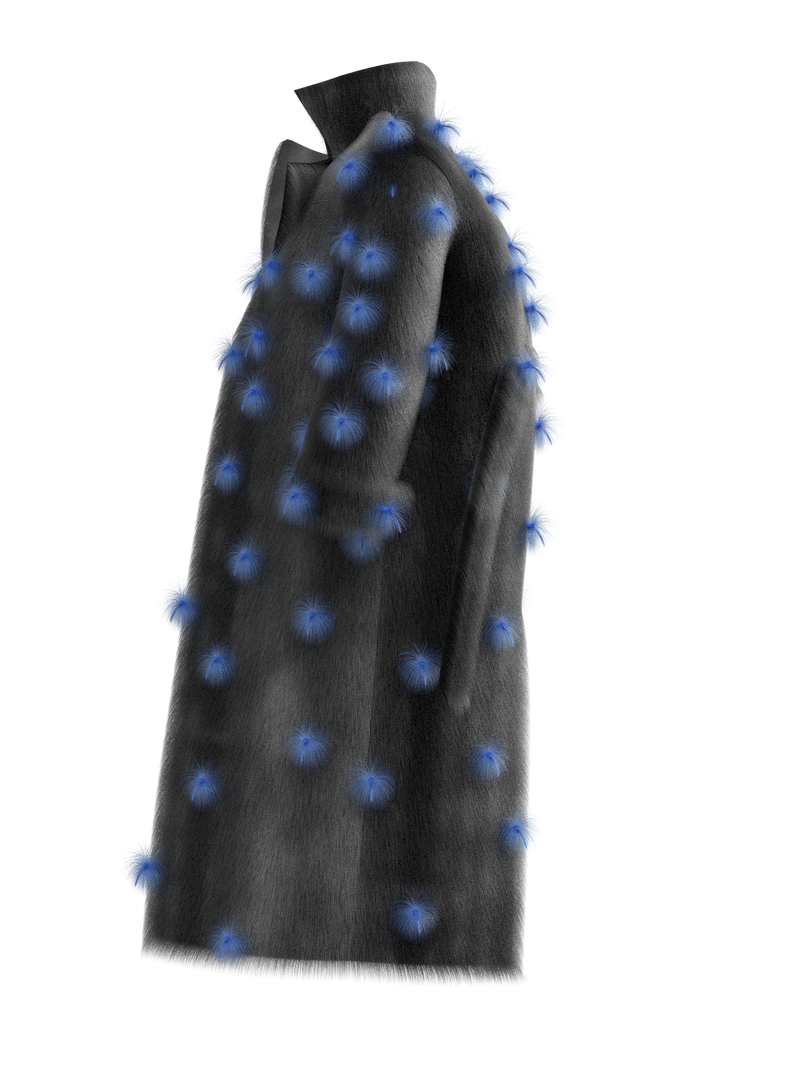 The Healer coat in blue
