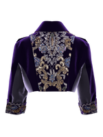 Purple Beaded Embroidery Jacket
