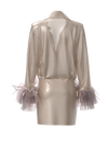 Silk organza shirt dress