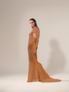 Orange mesh dress