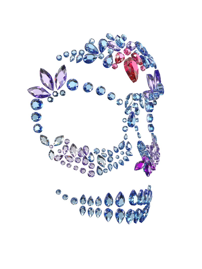 Bedazzled Skull Mask