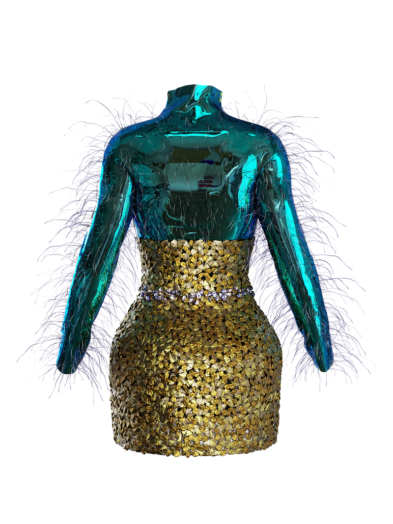 Caddisfly Short skirt + Top Iridescent