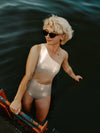 What a Pearl Metal White Swimsuit