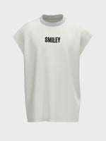 Sleeveless T-shirt with Smiley® drip print