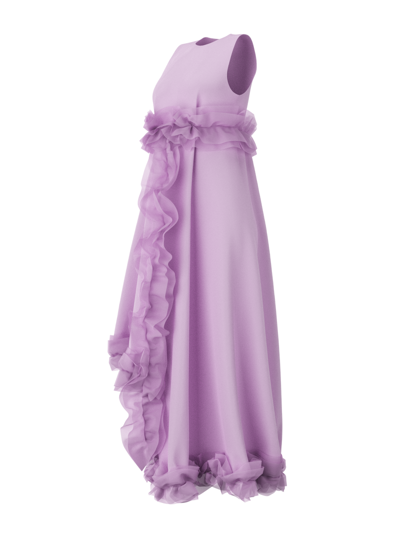 Pink Asymmetric Dress by Paskal