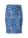 BLUE WAVE PENCIL SKIRT