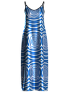 BLUE WAVE SLIP DRESS