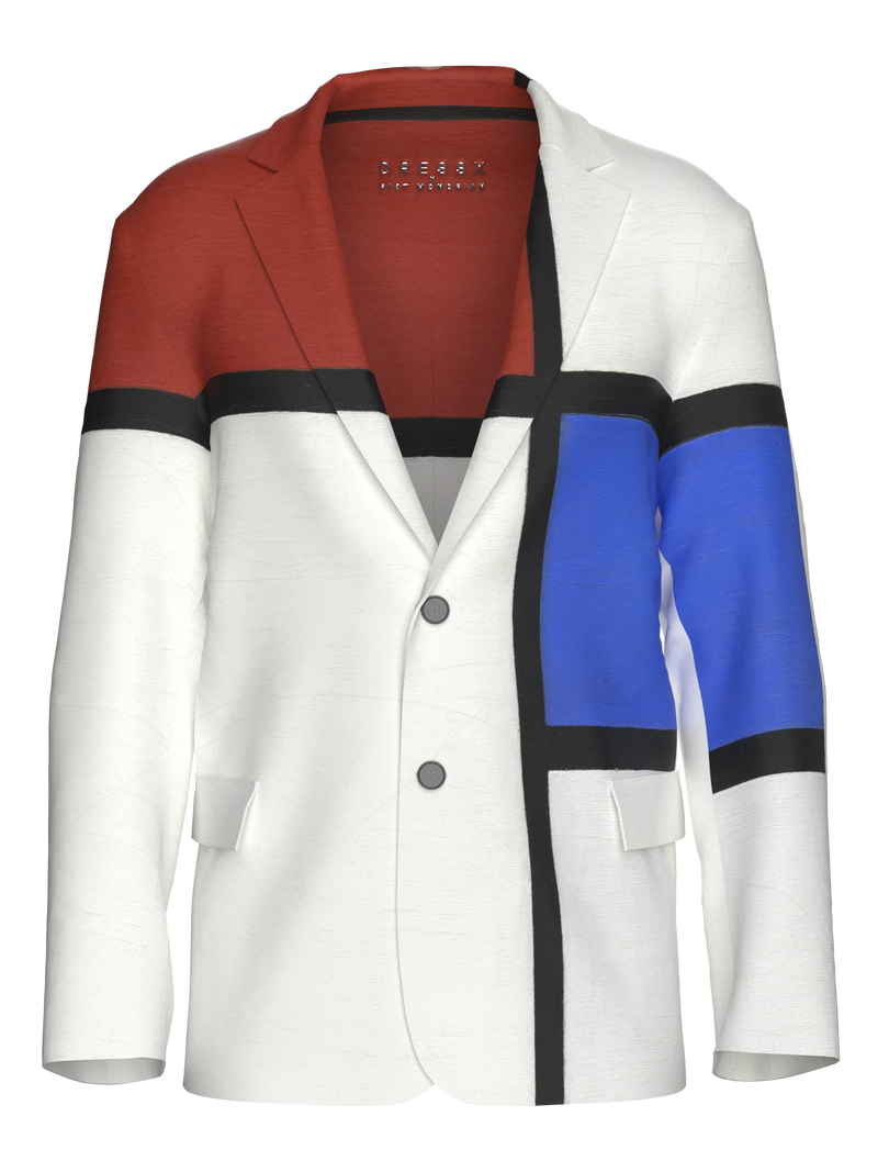 Blazer- Composition No. II with Red and Blue