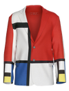 Blazer-Composition with Red, Blue and Yellow