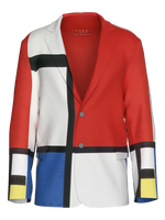 Blazer-Composition with Red, Blue and Yellow