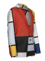 Blazer-Composition with Red, Yellow, Blue and Black