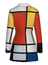 Blazer Dress-Composition with Red, Yellow, Blue and Black