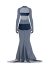 Blue mesh dress