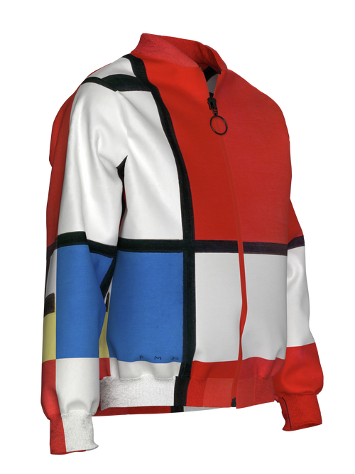 Bomber-Composition with Red, Blue and Yellow