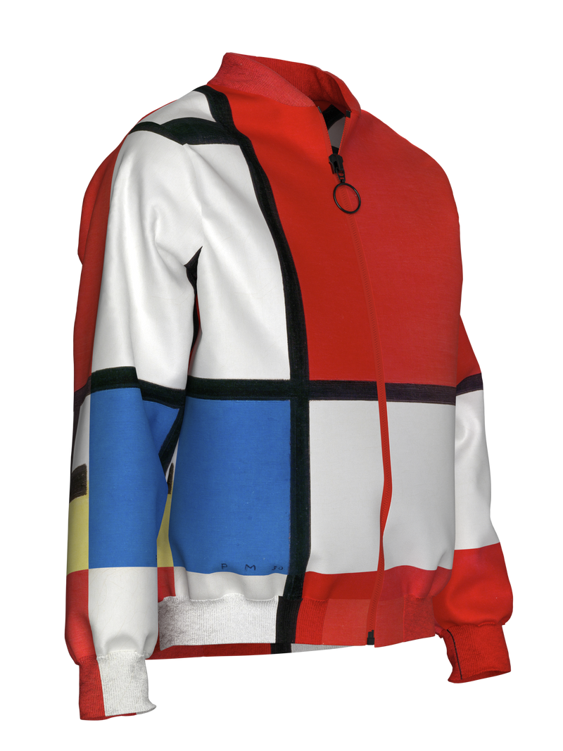Bomber-Composition with Red, Blue and Yellow