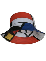 Bucket Hat-Composition with Red, Yellow, Blue and Black