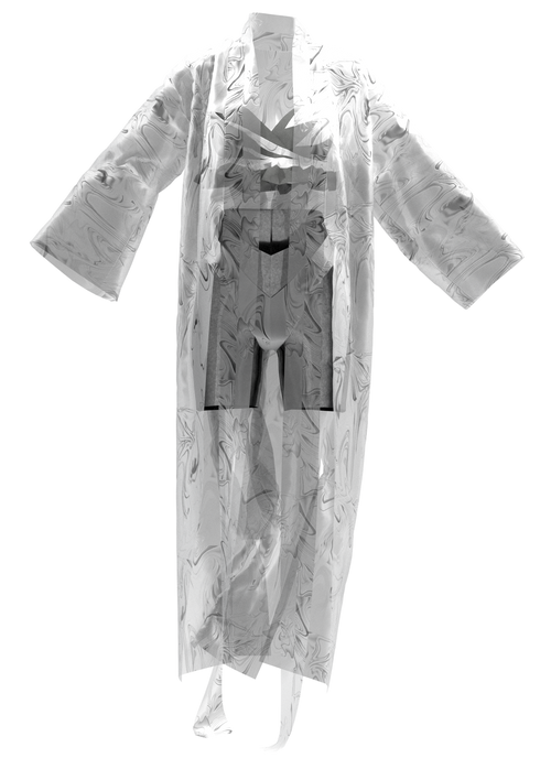 Set of coat, top and shorts by Eva Sviridova in white