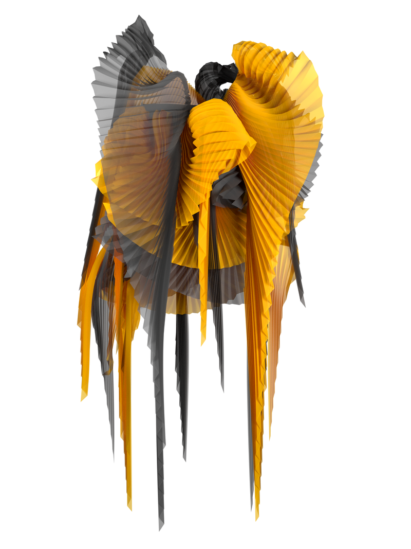 Pleated wings