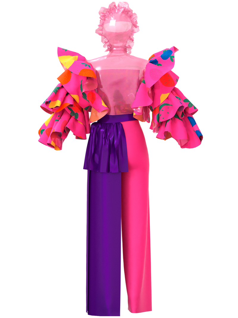 Pink balaclava outfit