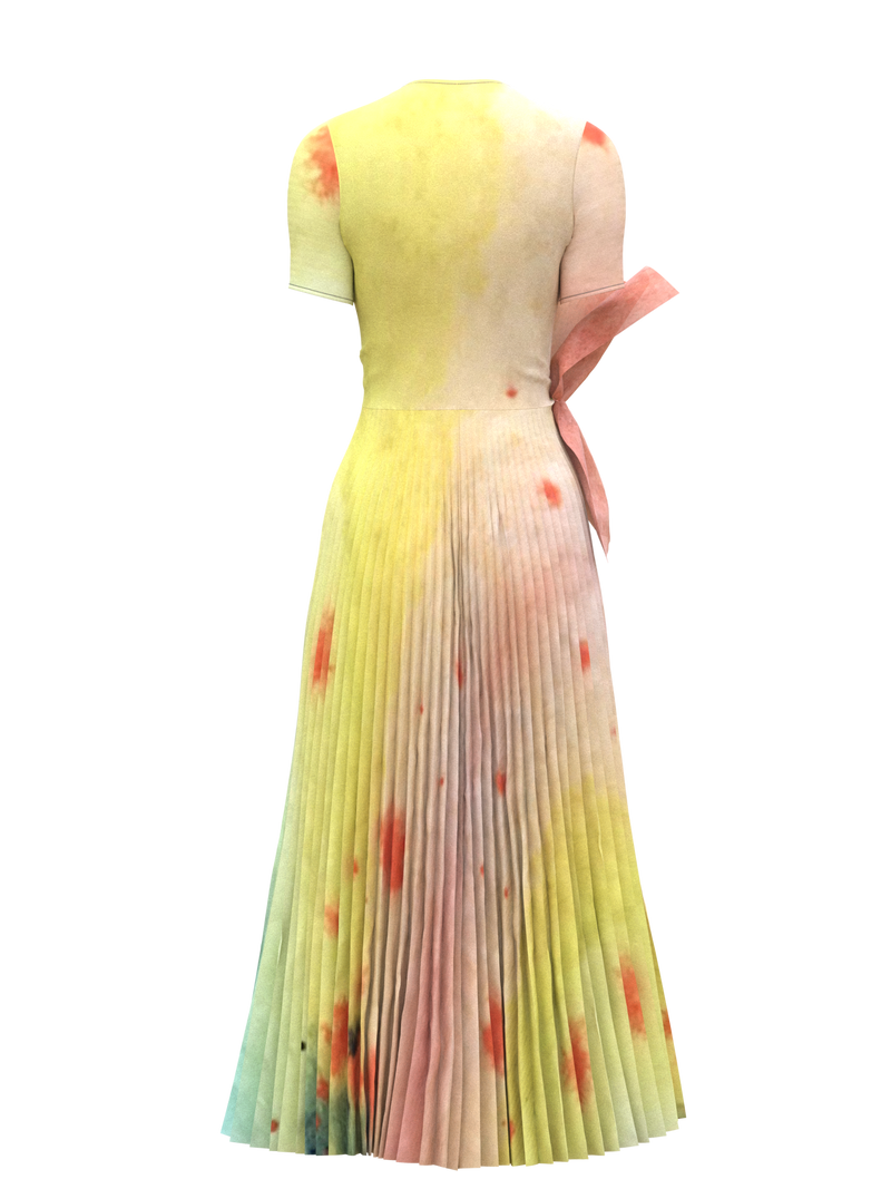 pleated dress