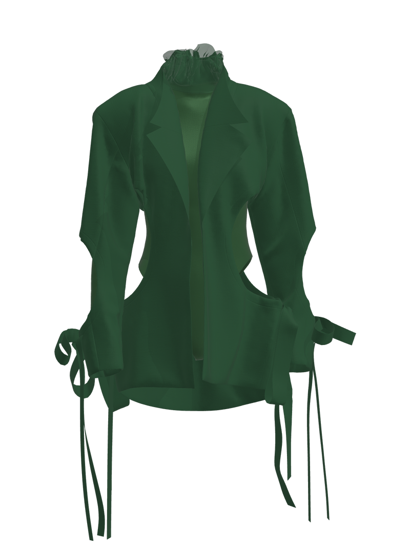 Green Ripped Jacket