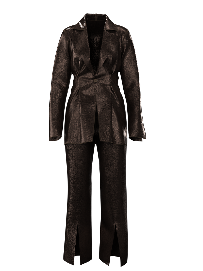 Leather Dark Suit