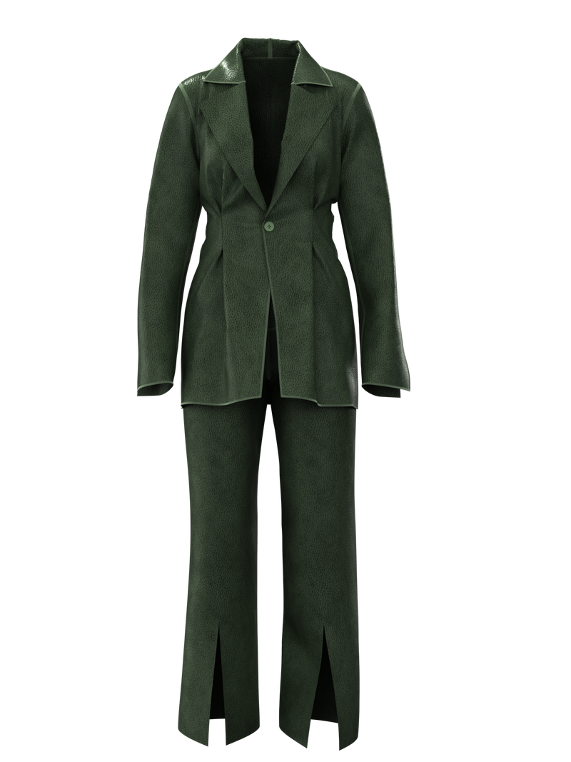 Leather Green Suit