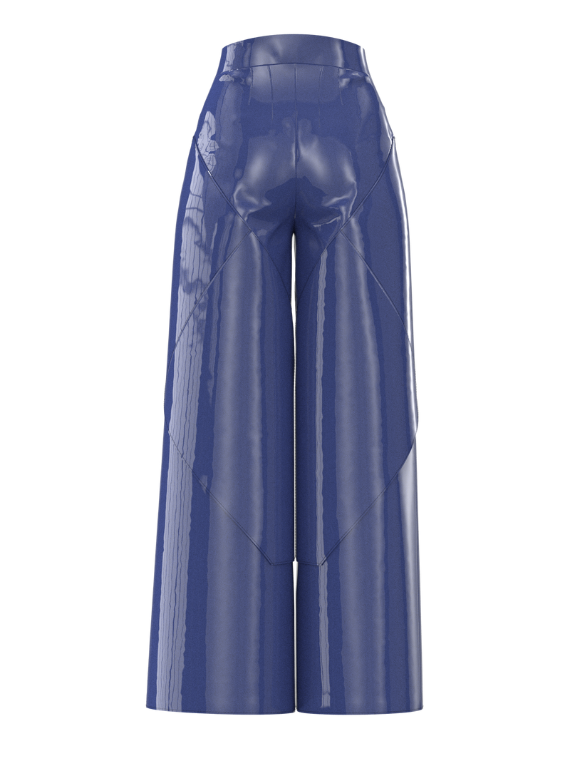 Geometric pants blue