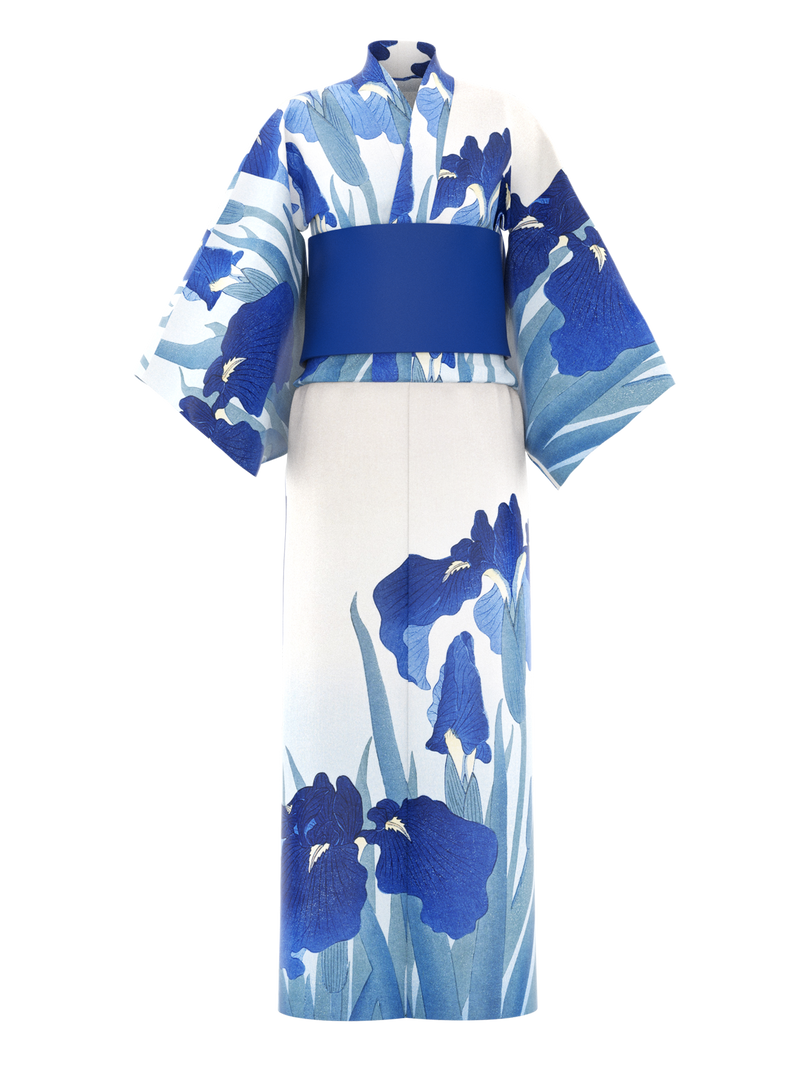 Kimono female long - Irises